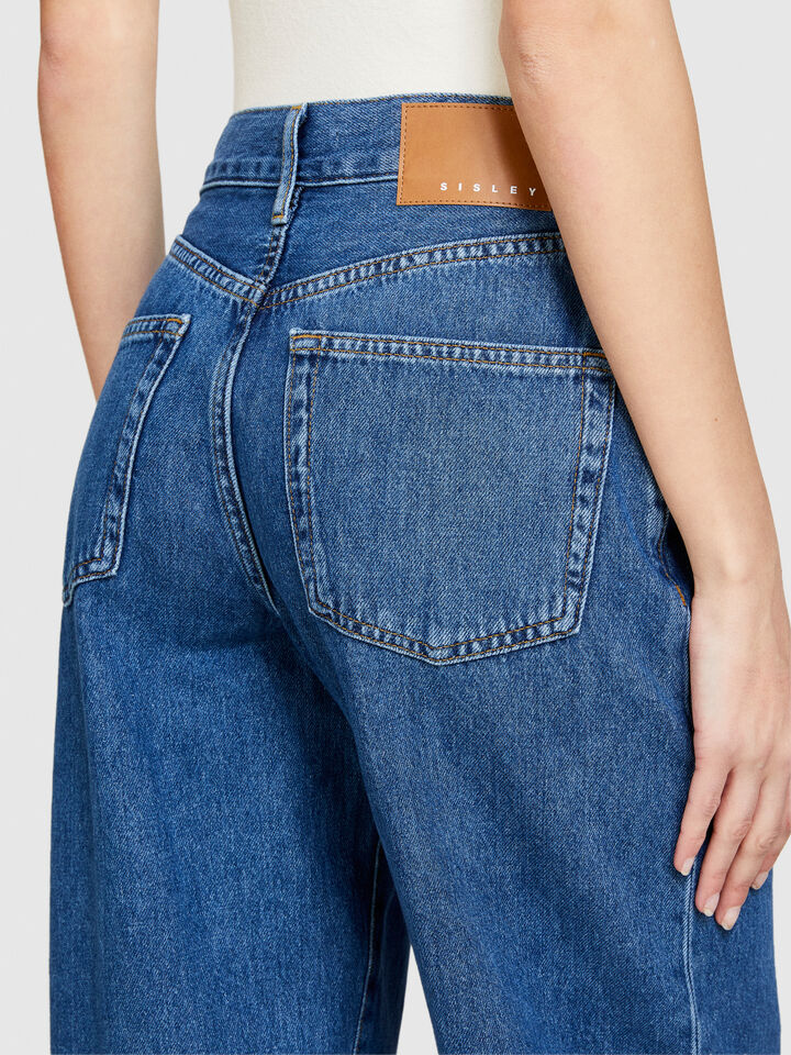 Loose fit jeans - women's relaxed fit jeans - Dark Blue | Sisley image number 5